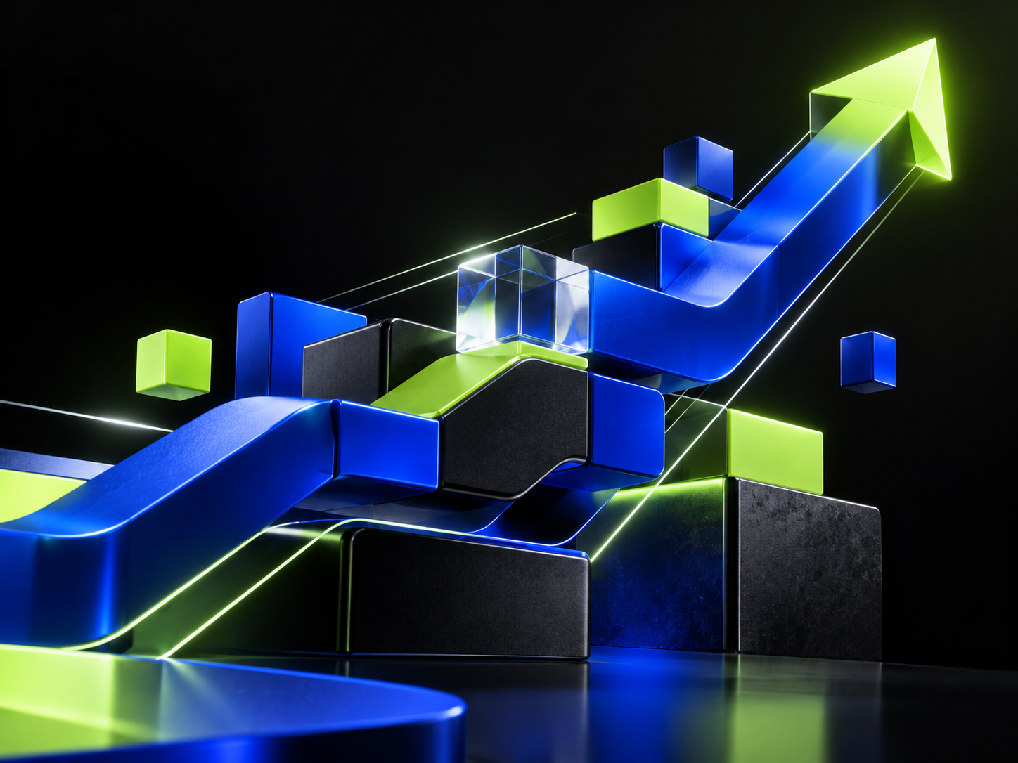 Abstract upward growth system for the Fieldwork services concept